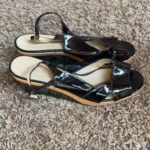 Black Patent Leather Wedge. NWOT